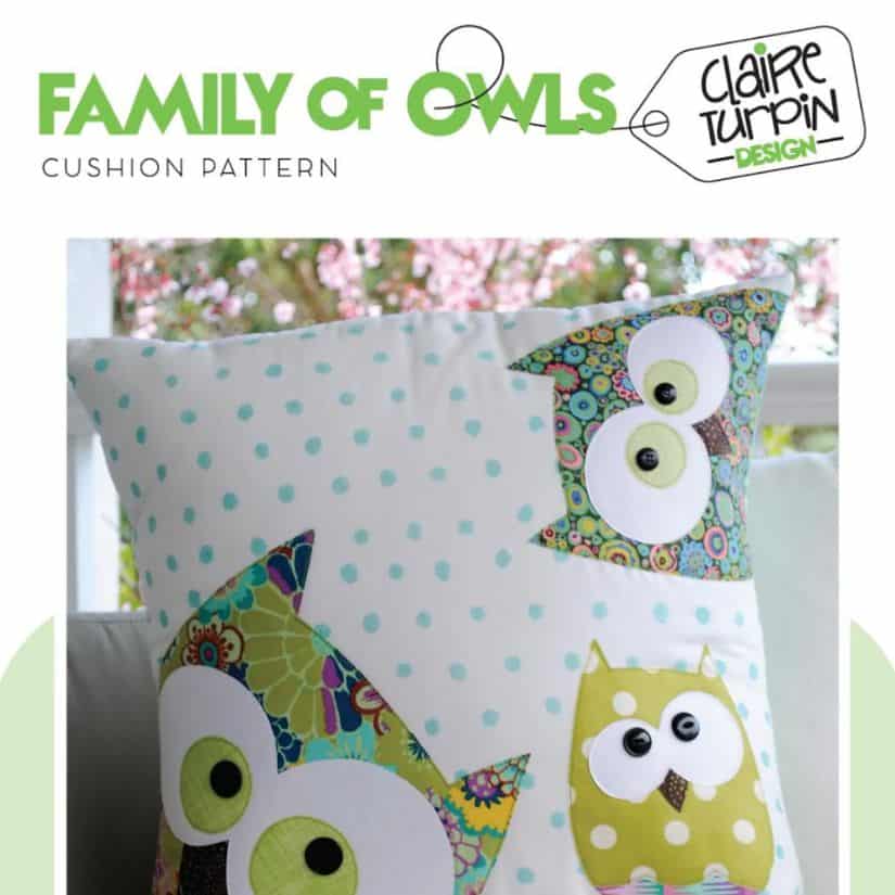 Family Of Owls Cushion Quilt Pattern - etsy paid