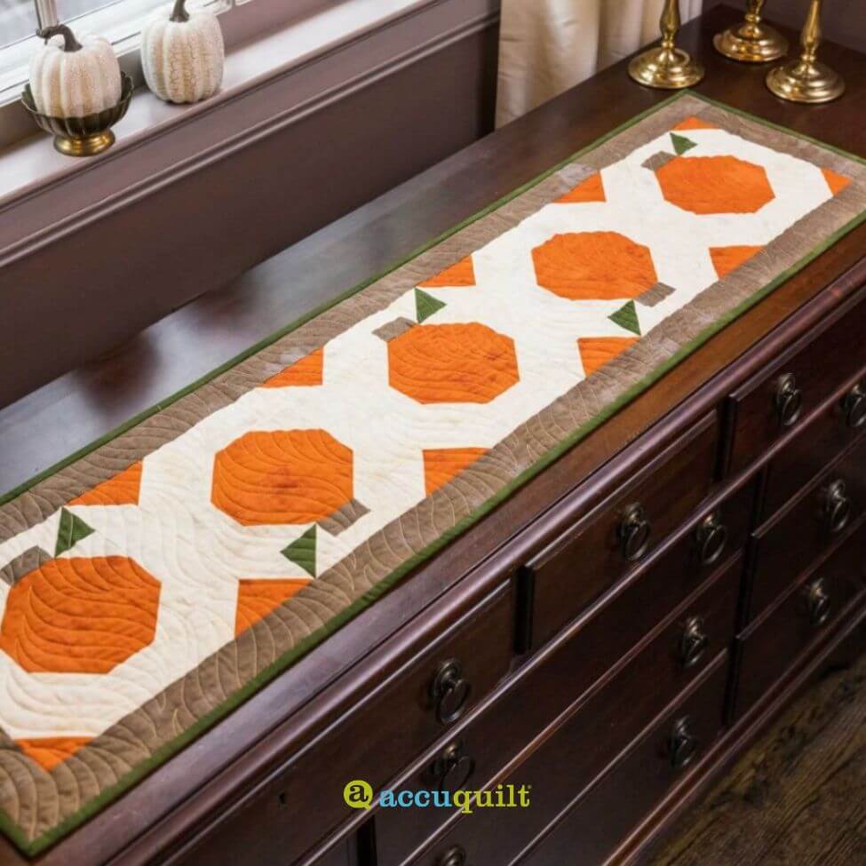 GO! Pumpkin Table Runner Quilt Pattern - free quilt pattern