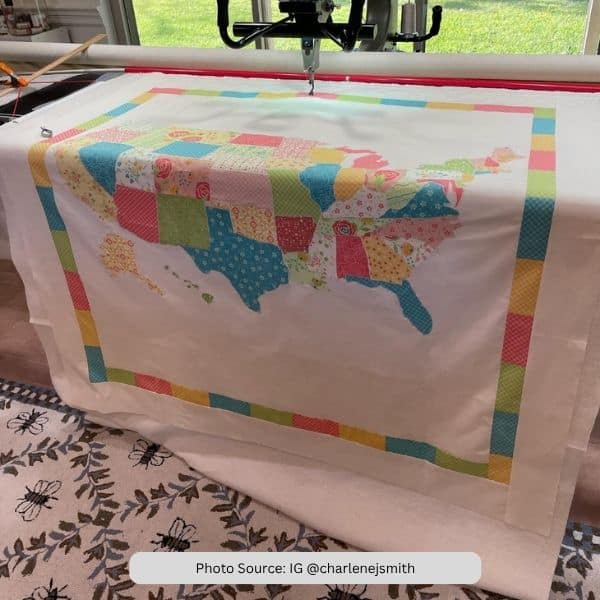 Map Quilt Idea from IG charlenejsmith