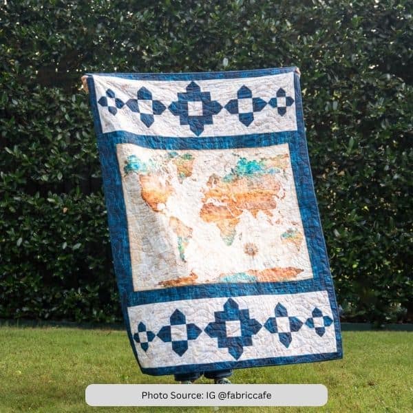 Map Quilt Idea from IG fabriccafe