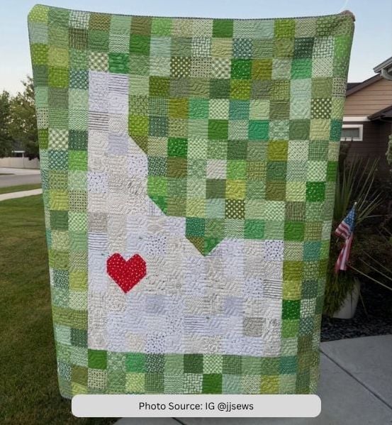 Map Quilt Idea from IG jjsews