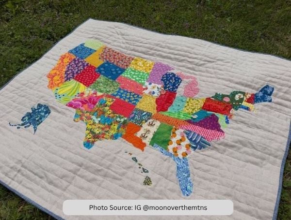 Map Quilt Idea from IG moonoverthemtns