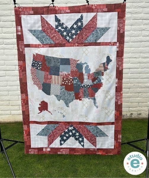 Map Quilt Idea from IG studio_e_fabrics