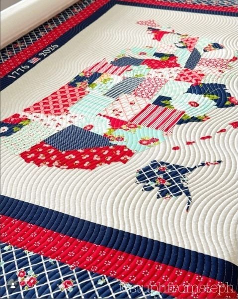 Map Quilt Idea from IG stuphfromsteph