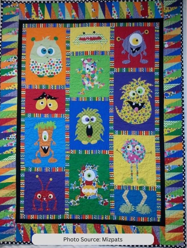 Mini Monster Quilt Pattern - etsy paid