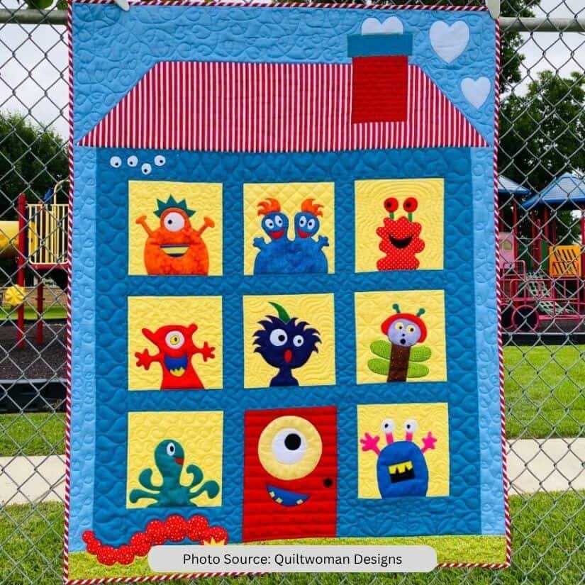 Monster House Quilt Pattern - etsy paid