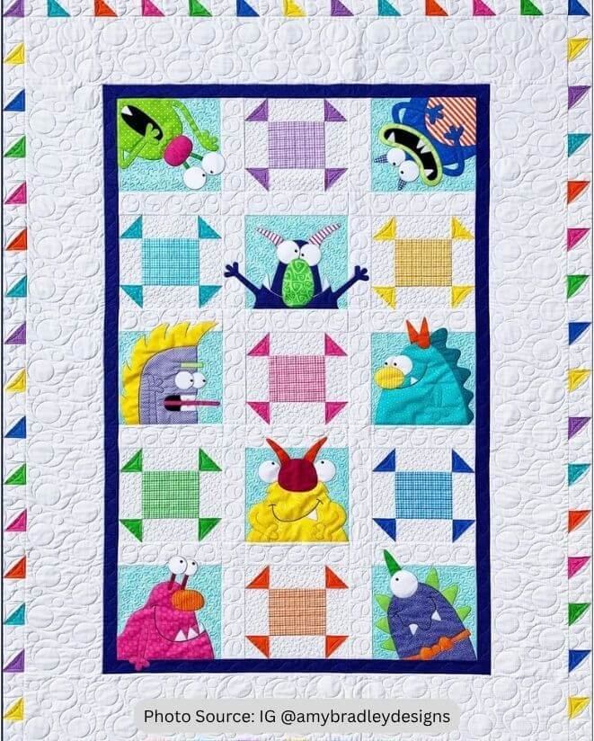 Monster Quilt Idea from IG amybradleydesigns