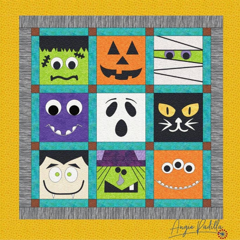 Monster and Witch Quilt Pattern - etsy paid