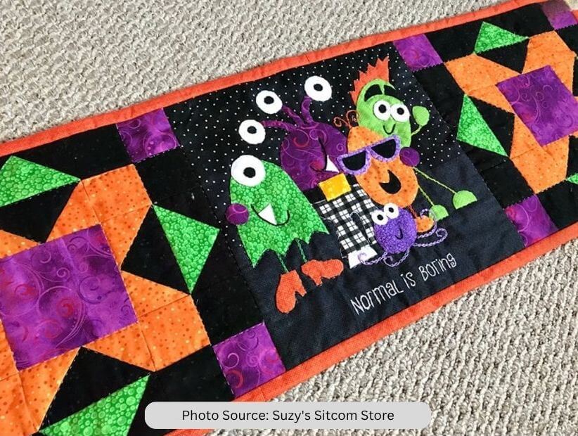 Monsters Halloween Table Runner Quilt Pattern - etsy paid