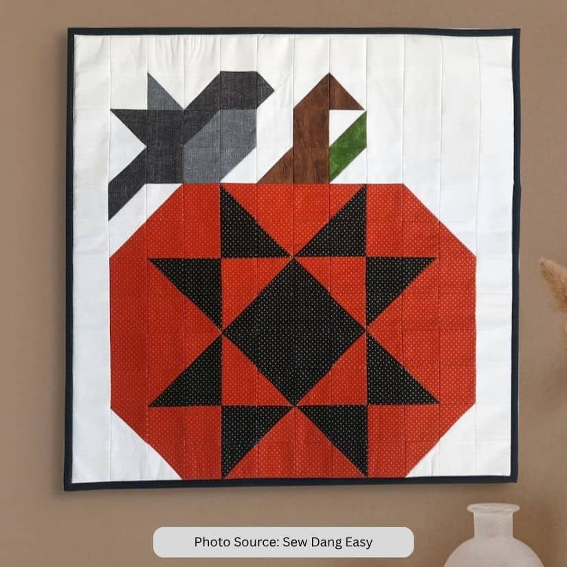 Ohio Star Pumpkin Mini Quilt Pattern - etsy paid