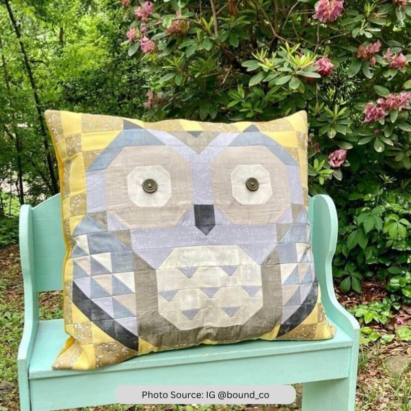 Owl Pillow Quilt Idea from IG bound_co