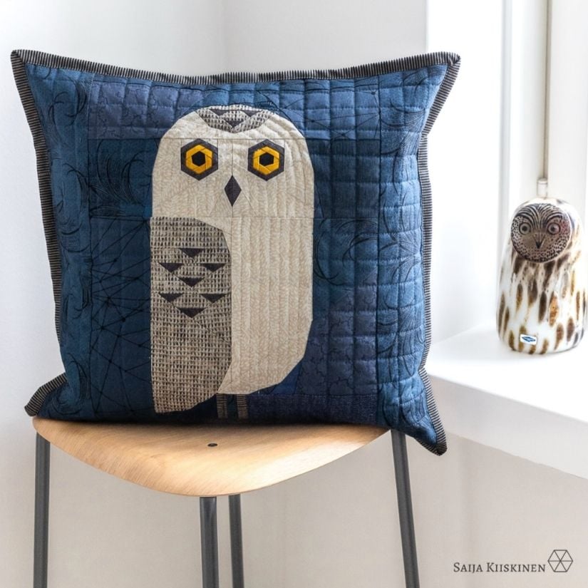 Owl Pillow Quilt Idea from IG saija_elina
