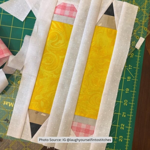 Pencil Quilt Idea from laugh yourself into stitches