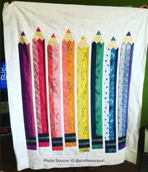 Pencil Quilt Idea from professorpurl