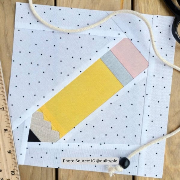 Pencil Quilt Idea from quiltypie