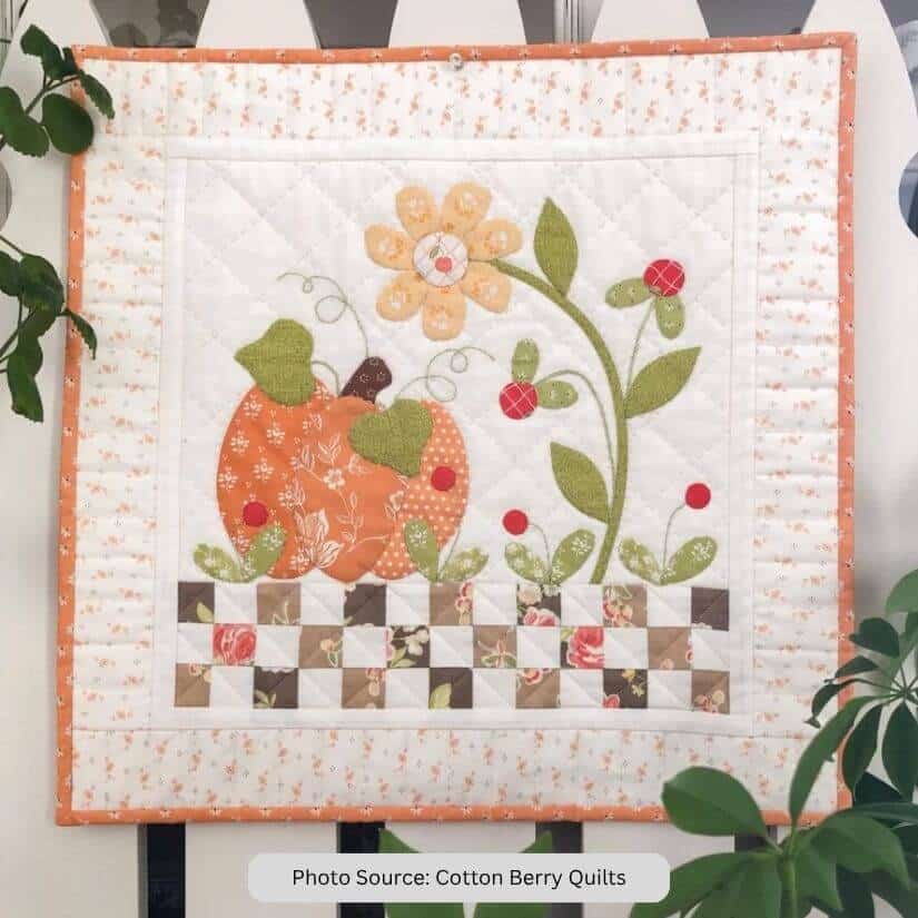 Pumpkin And Bloom Quilt Pattern - etsy paid