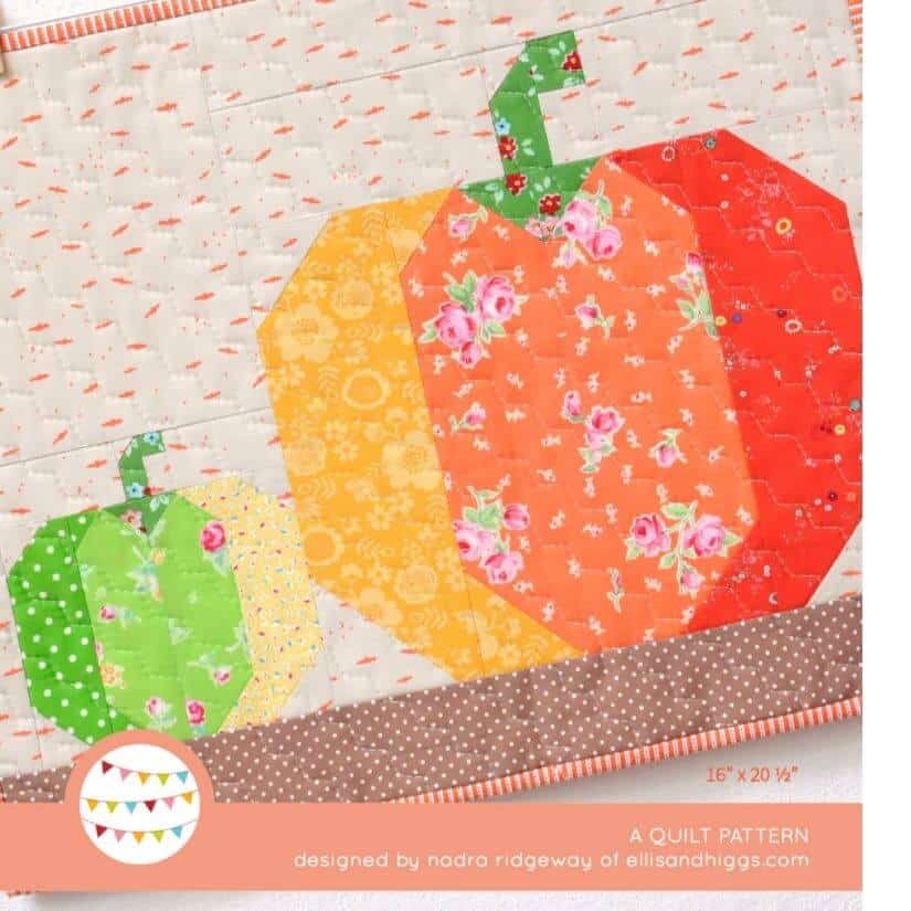 Pumpkin Patch Mini Quilt Pattern - etsy paid