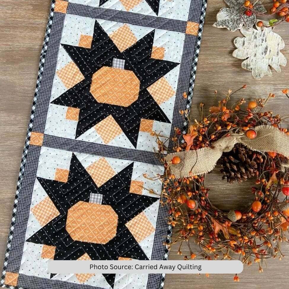 Pumpkin Run Runner Quilt Pattern - etsy paid 