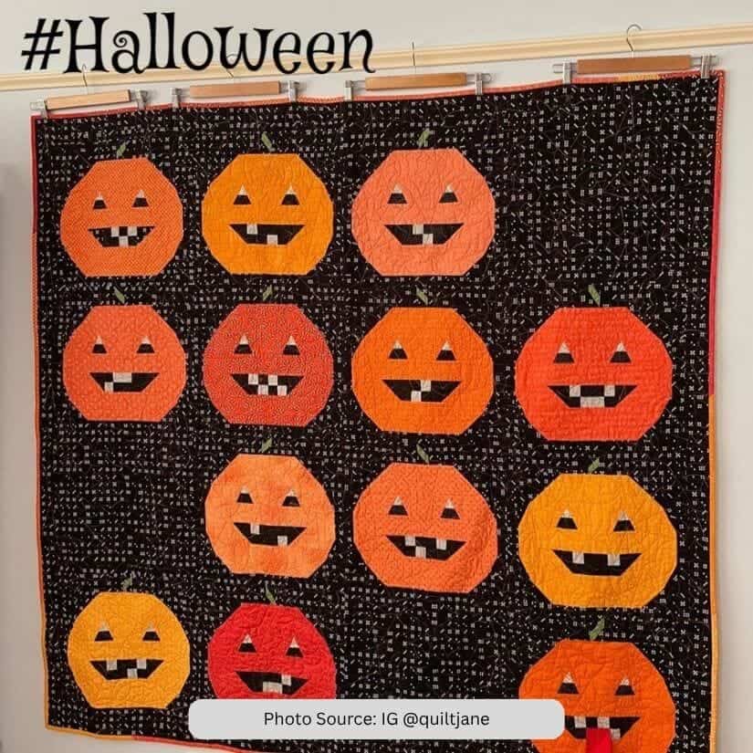 Pumpkin Wall Hanging Quilt Idea from IG quiltjane