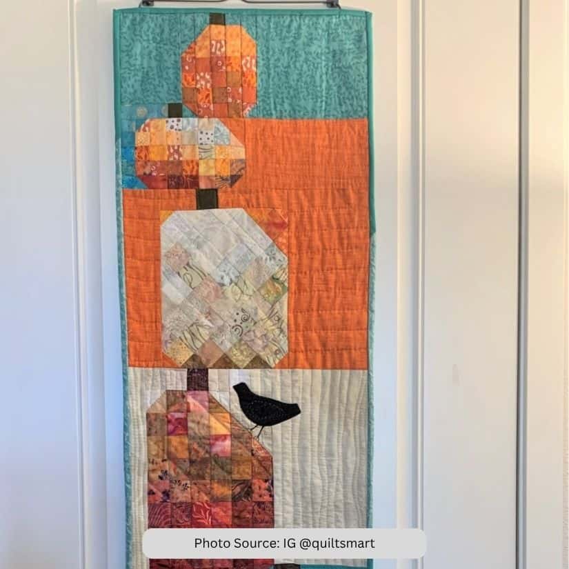 Pumpkin Wall Hanging Quilt Idea from IG quiltsmart