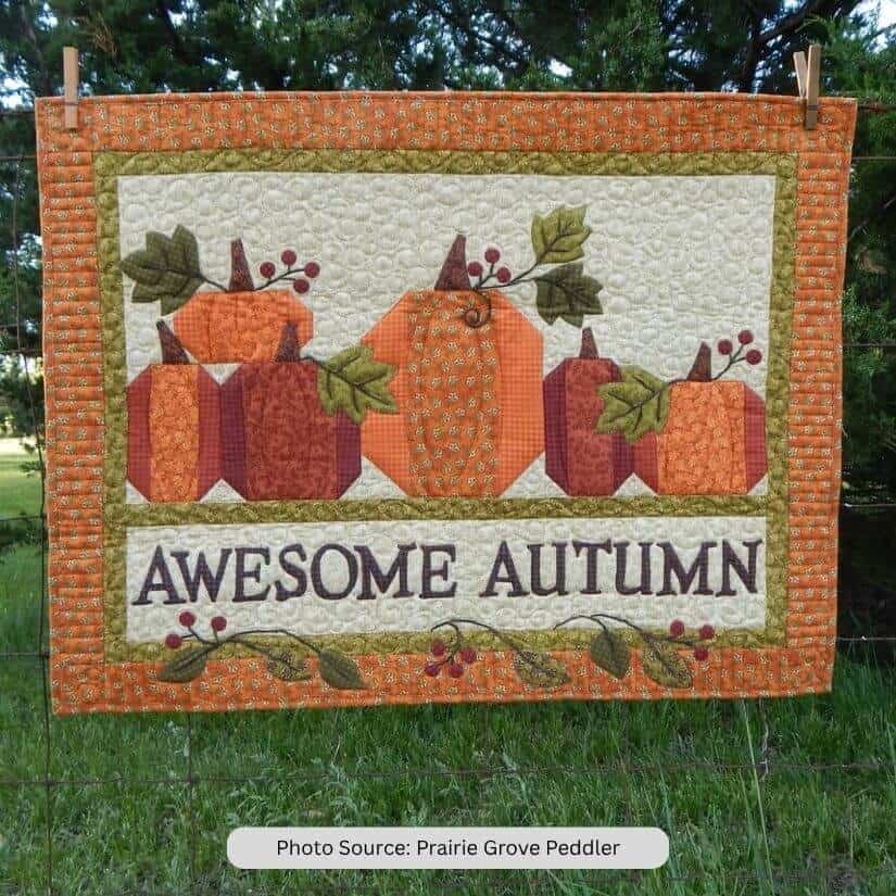 Pumpkin Wall Hanging Quilt Pattern - etsy paid