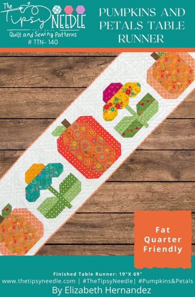 Pumpkins And Petals Table Runner Quilt Pattern - etsy paid