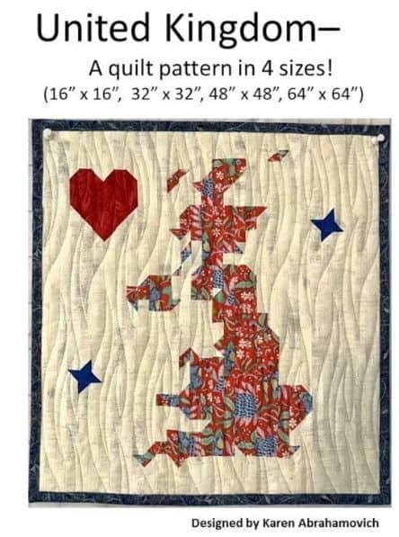 United Kingdom Quilt Pattern - etsy paid