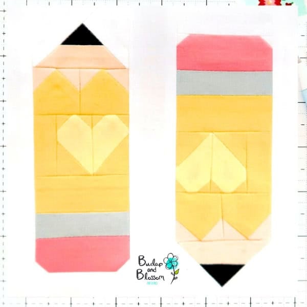 Writing Pencils Quilt Block Pattern - etsy