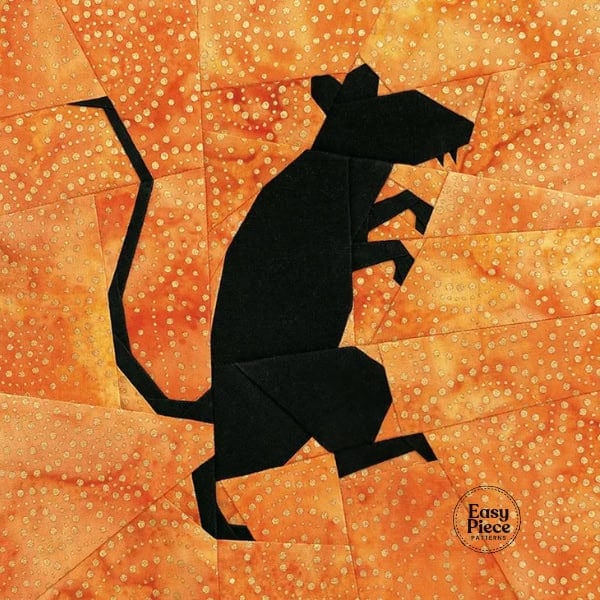 Black Rat Quilt Block Pattern - etsy