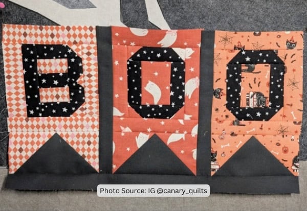 Black and Orange Quilt Idea from canary_quilts