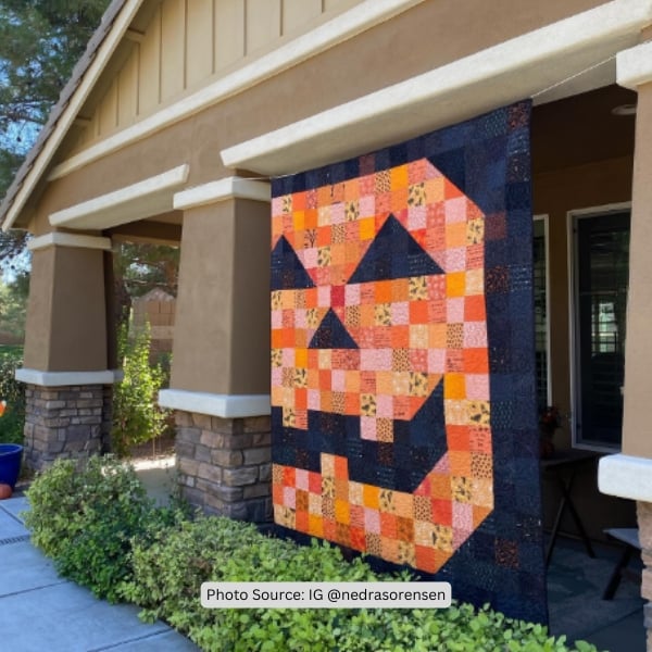 Black and Orange Quilt Idea from nedrasorensen