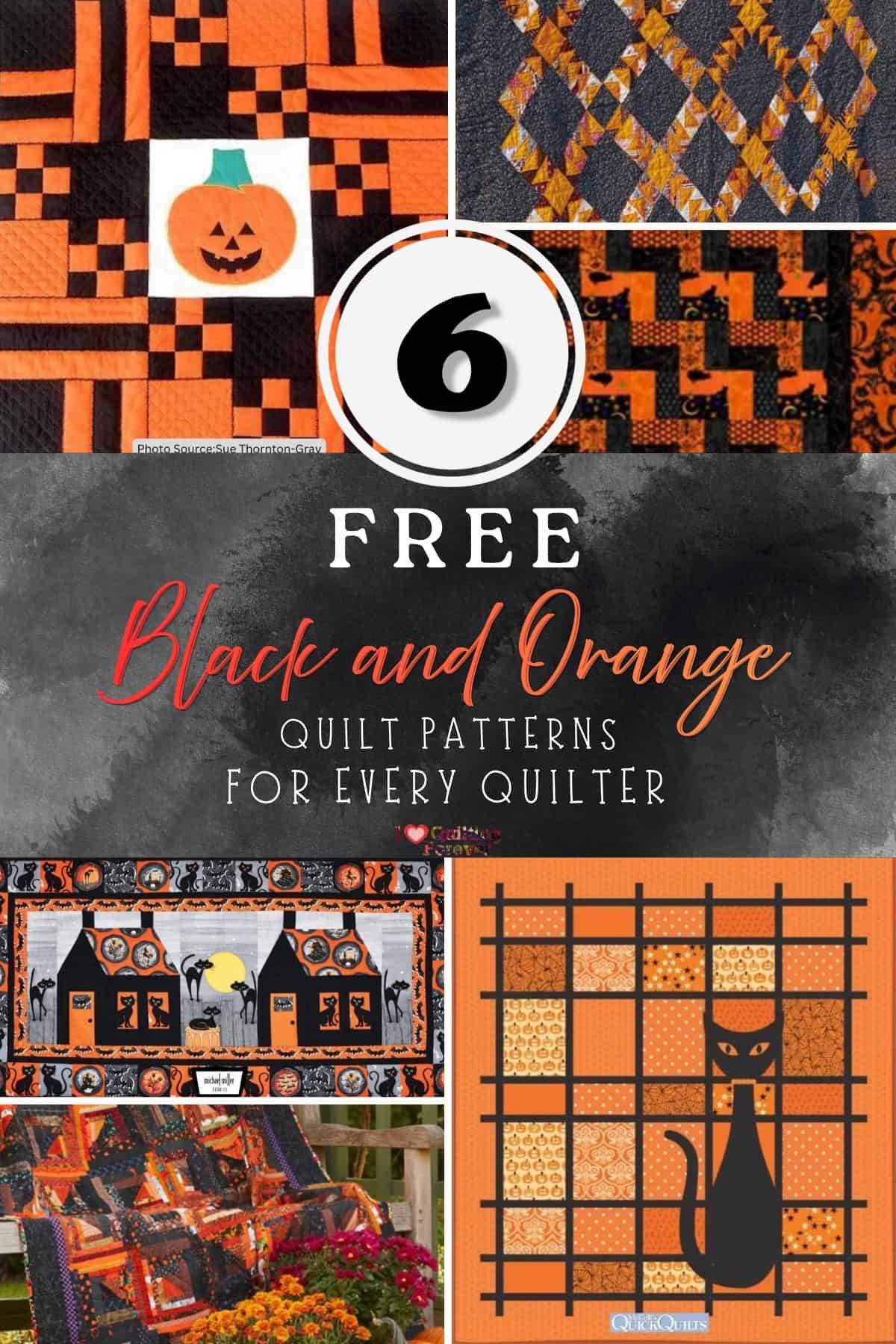 Black and Orange Quilt Patterns Roundup 1 ILQF Pinterest