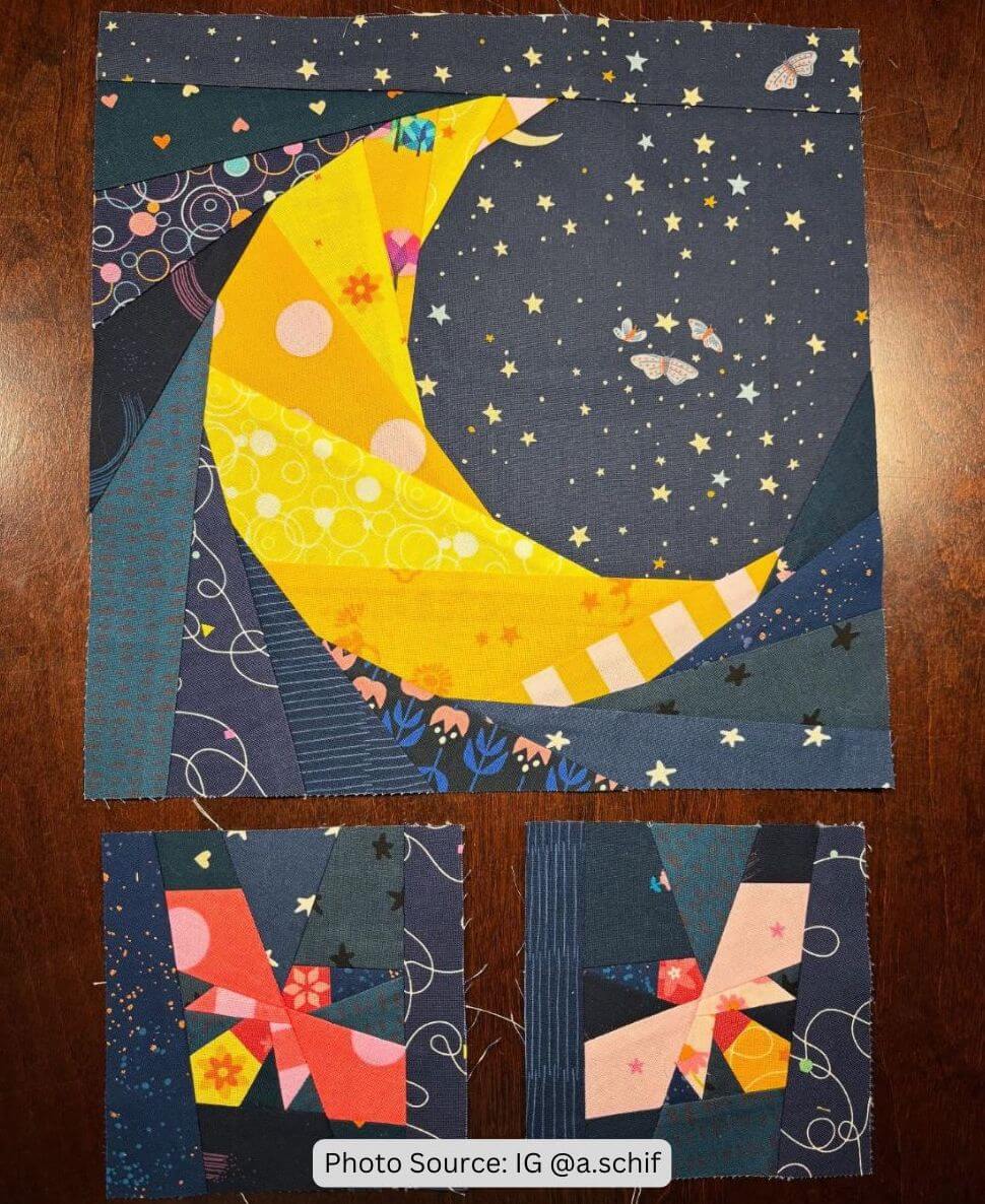 Crescent Moon Quilt Idea from IG a.schif