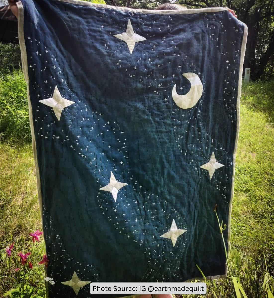 Crescent Moon Quilt Idea from IG earthmadequilt