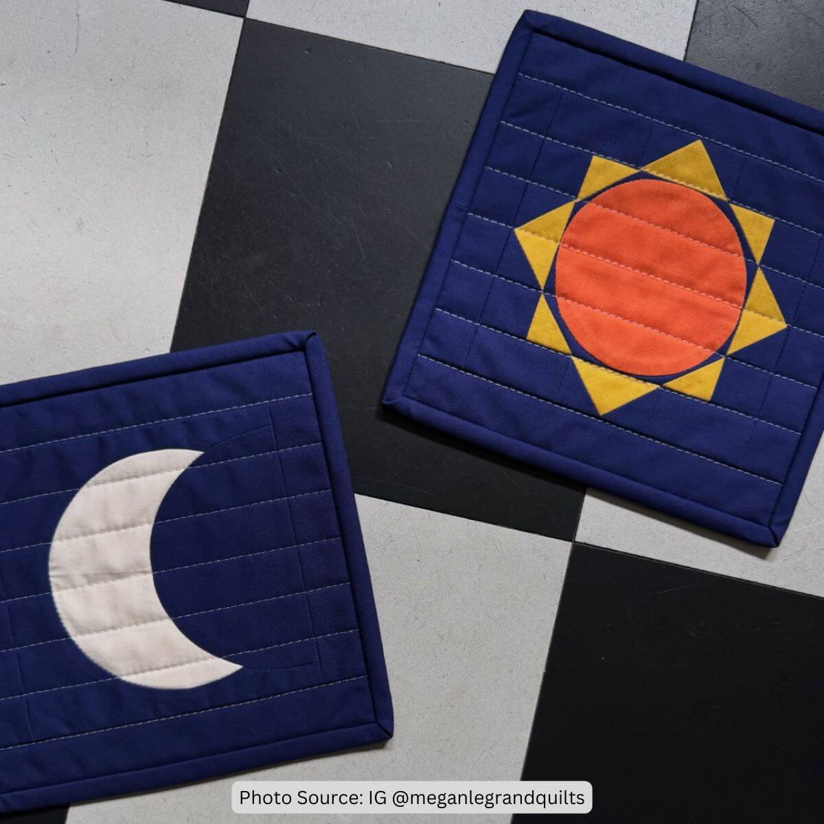 Crescent Moon Quilt Idea from IG meganlegrandquilts