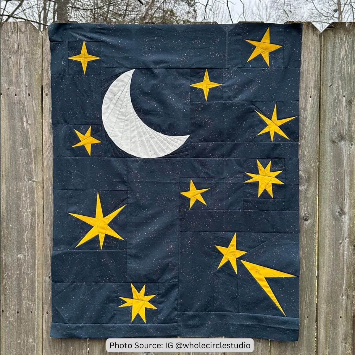 Crescent Moon Quilt Idea from IG wholecirclestudio