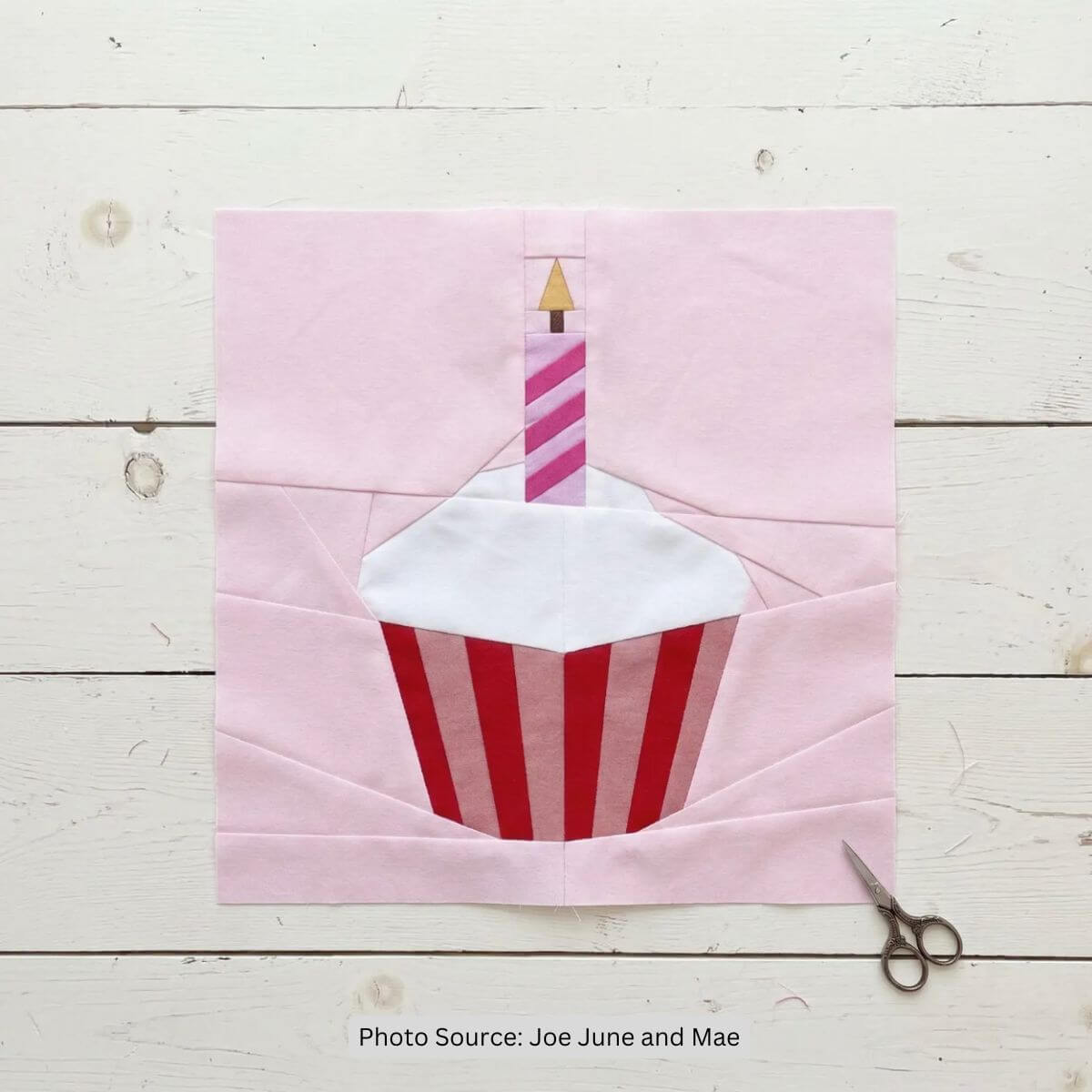 Cupcake With A Candle Quilt Block Pattern - etsy paid