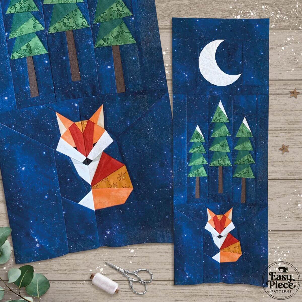 Fox Forest Moon Quilt Pattern - etsy paid