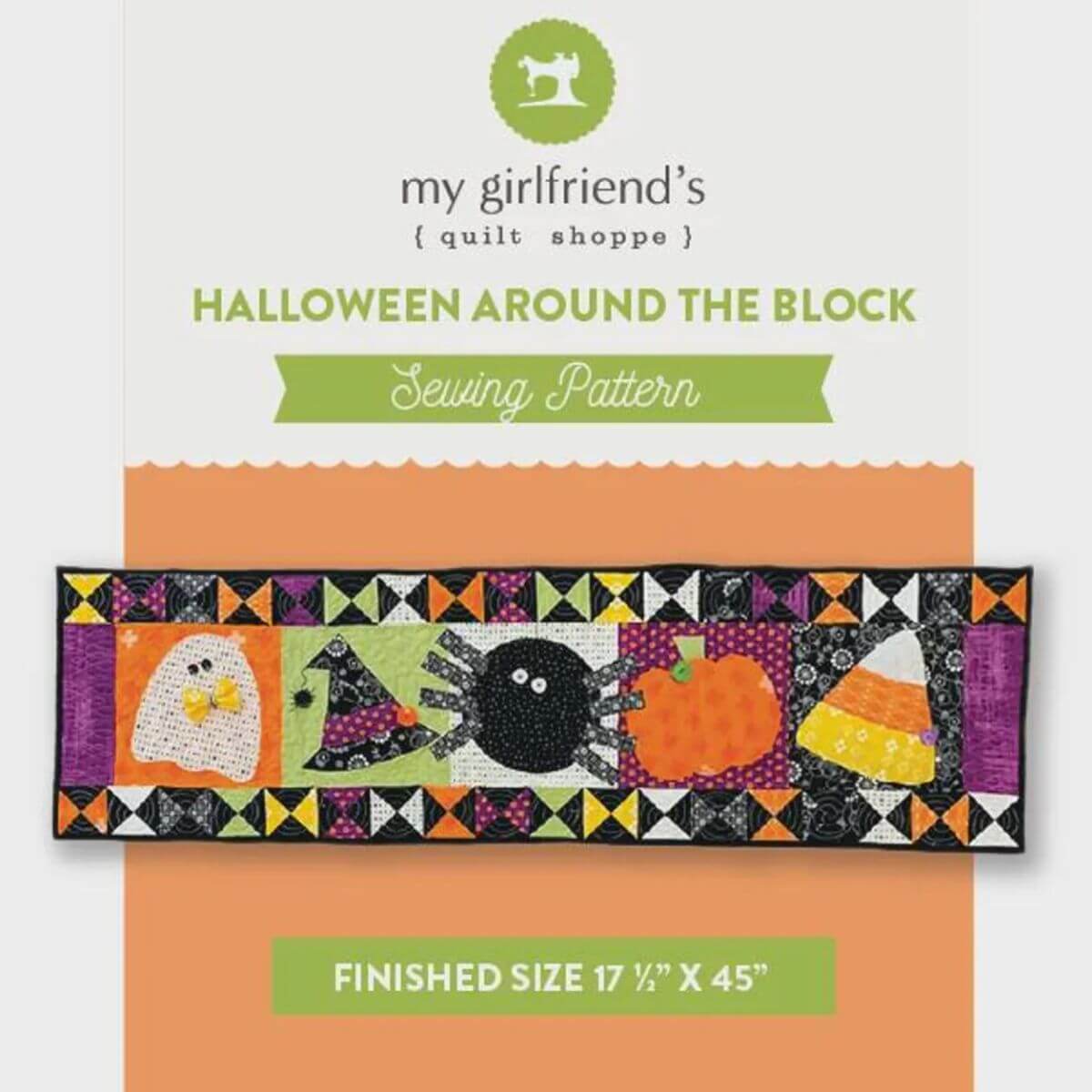 Halloween Around The Block Table Runner Quilt Pattern - etsy paid