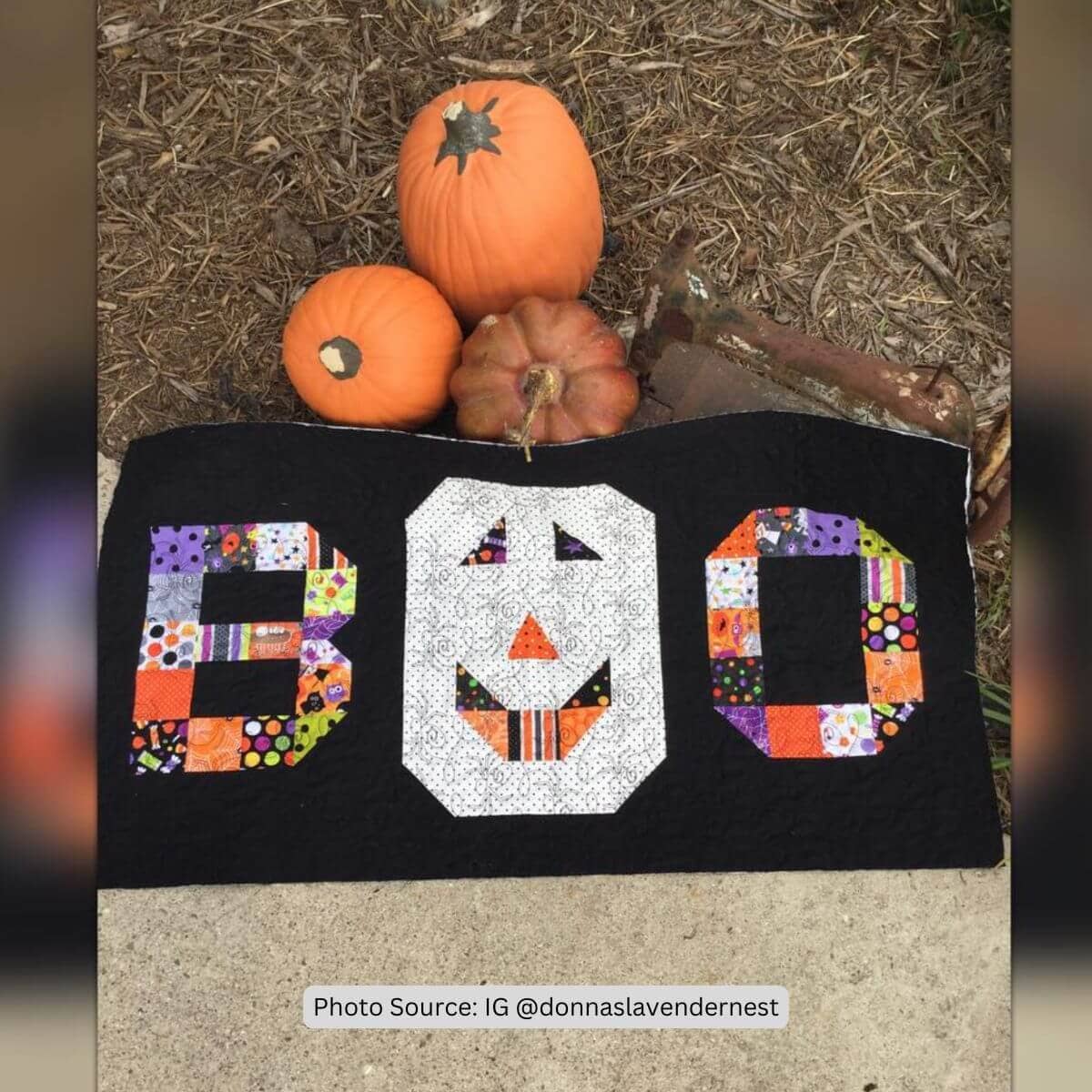 Halloween Table Runner Quilt Idea from IG donnaslavendernest