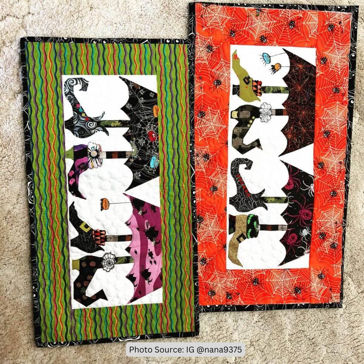 Halloween Table Runner Quilt Idea from IG nana9375