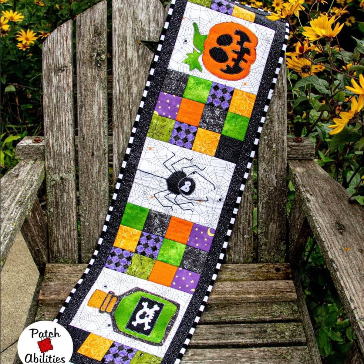 Halloween Table Runner Quilt Idea from IG patchabilities