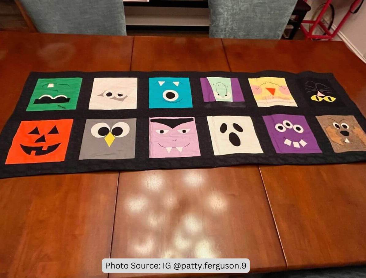 Halloween Table Runner Quilt Idea from IG patty.ferguson.9