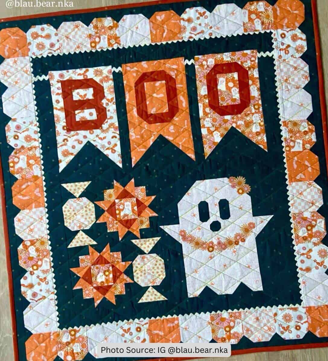 Halloween Wall Hanging Quilt Idea from IG blau.bear.nka
