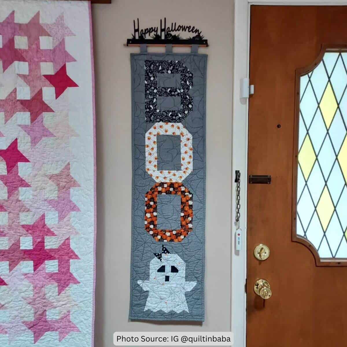 Halloween Wall Hanging Quilt Idea from IG quiltinbaba