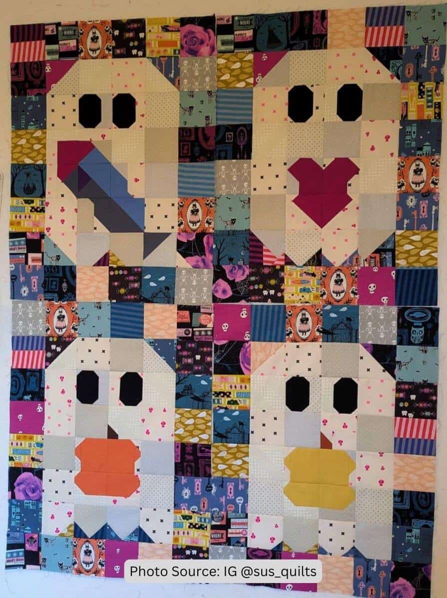 Halloween Wall Hanging Quilt Idea from IG sus_quilts
