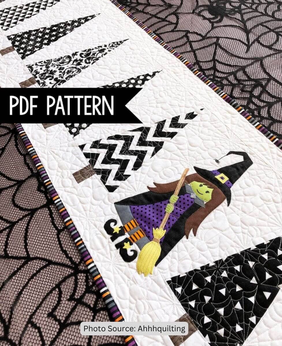 Little Witch Table Runner Quilt Pattern - - etsy paid