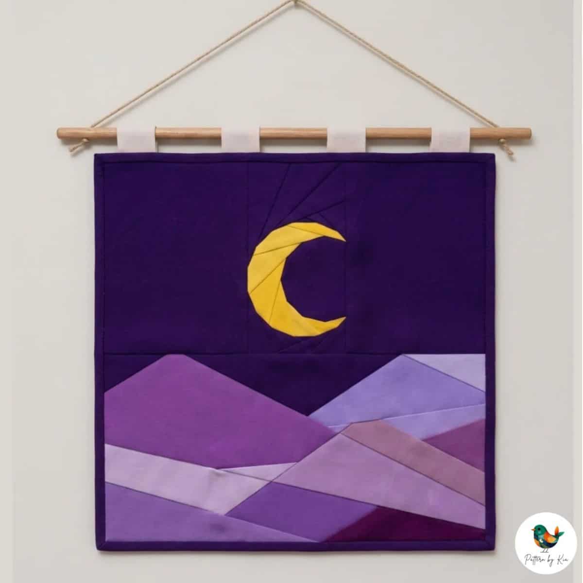 Midnight Crescent Quilt Block Pattern - etsy paid