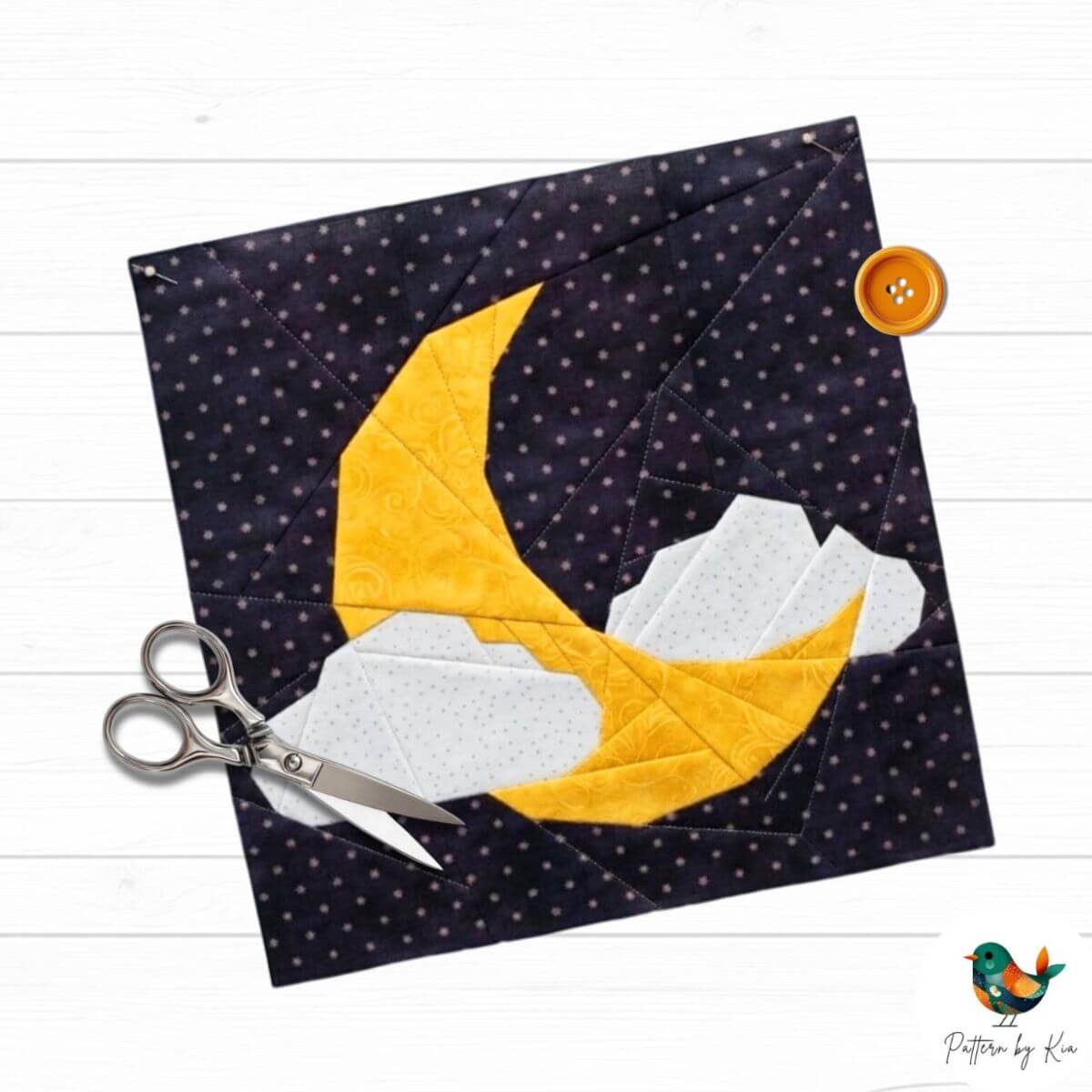 Moon And Clouds Quilt Block Pattern - etsy paid