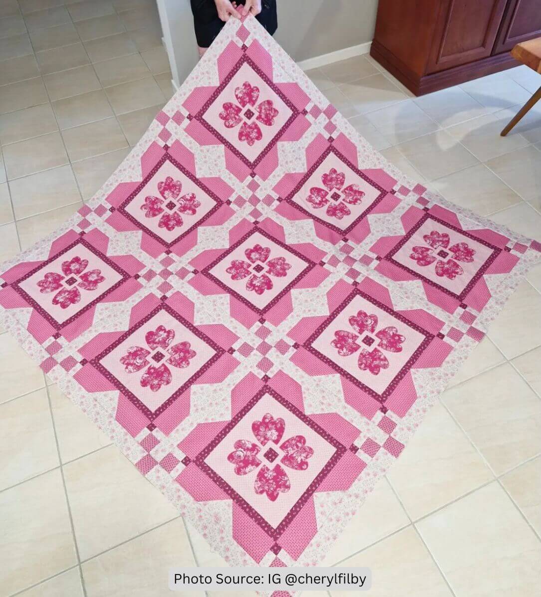 Pink Quilt Idea from IG cherylfilby